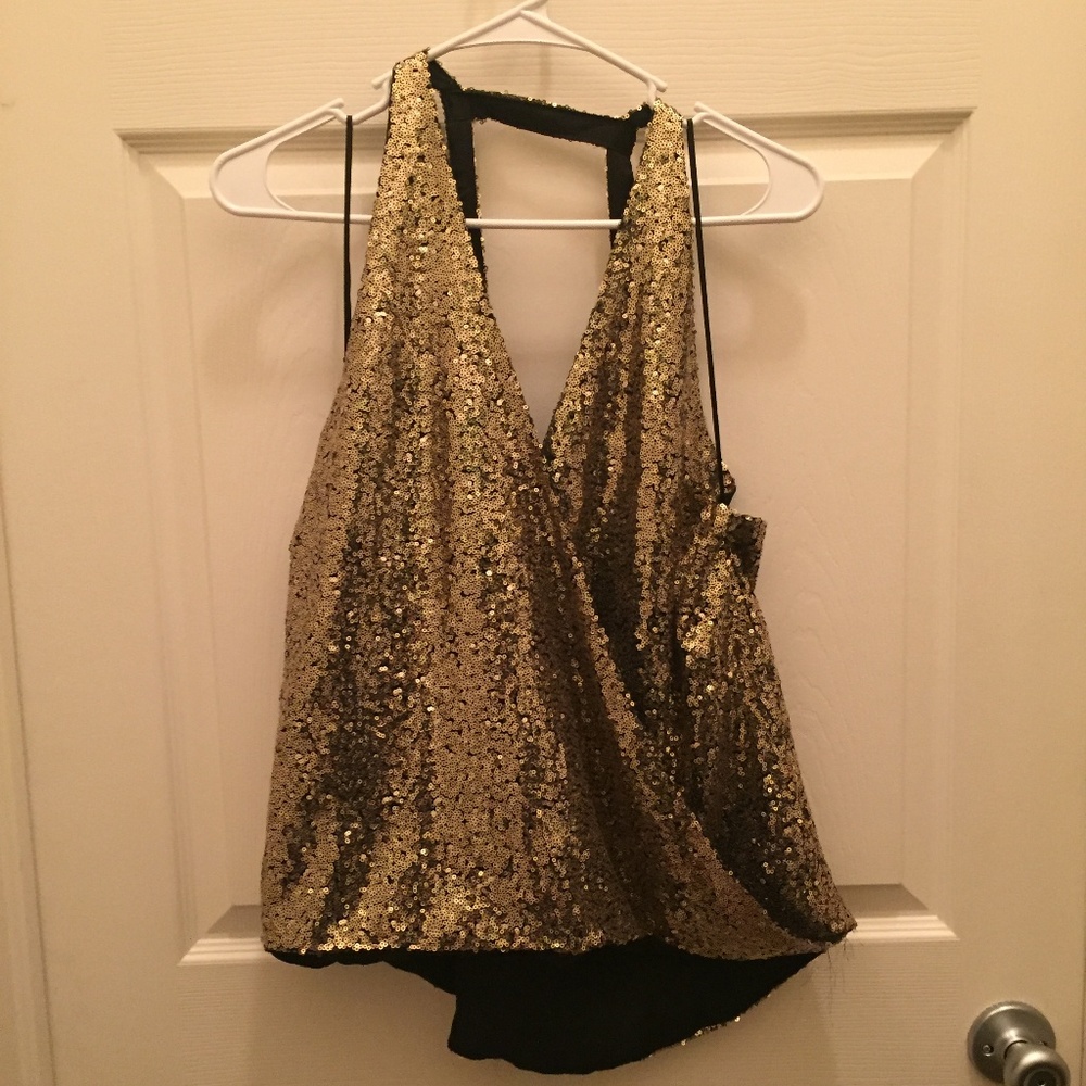 Lumiere Gold Sequin Tank